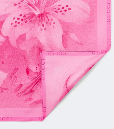 Foulard Flora en soie à imprimé - Gucci - Modalova