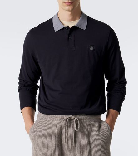 Polo en coton à logo - Brunello Cucinelli - Modalova