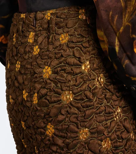 Jupe midi à fleurs et ornements - Dries Van Noten - Modalova
