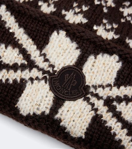 Bonnet en laine mélangée à sequins - Moncler - Modalova