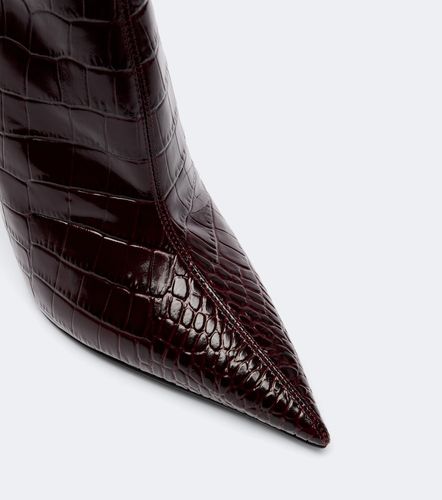 Bottines Vera en cuir façon croco - Paris Texas - Modalova