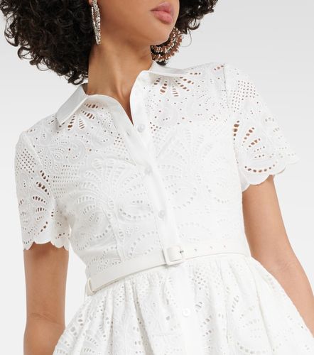 Robe midi en coton à broderies - Self-Portrait - Modalova