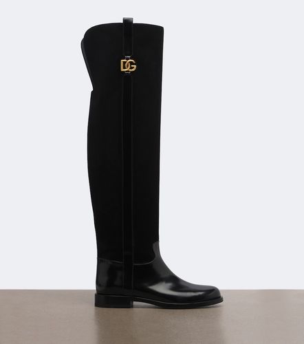 Cuissardes DG en daim et cuir - Dolce&Gabbana - Modalova