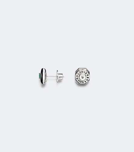Boucles d’oreilles Oui en or blanc et jaune 18 ct, émail, émeraudes et diamants - Nikos Koulis - Modalova