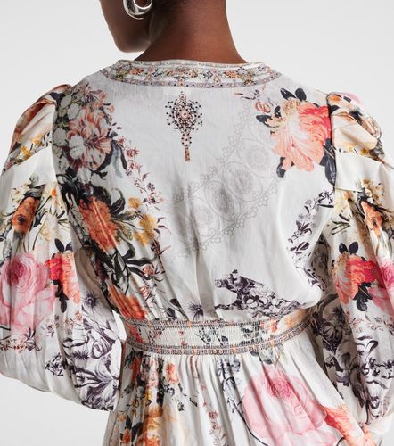 Robe en lin et soie à imprimé floral - Camilla - Modalova