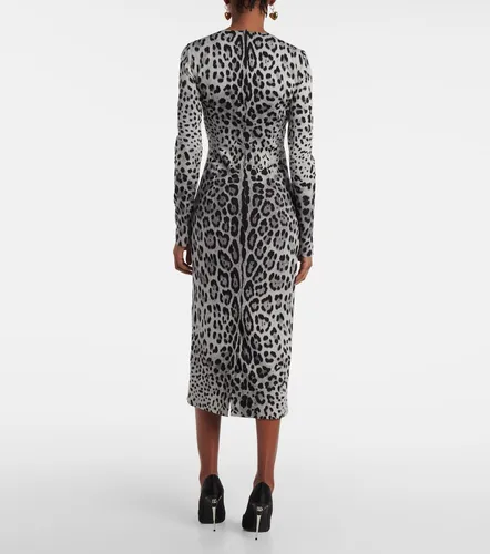 Robe midi en soie mélangée - Dolce&Gabbana - Modalova