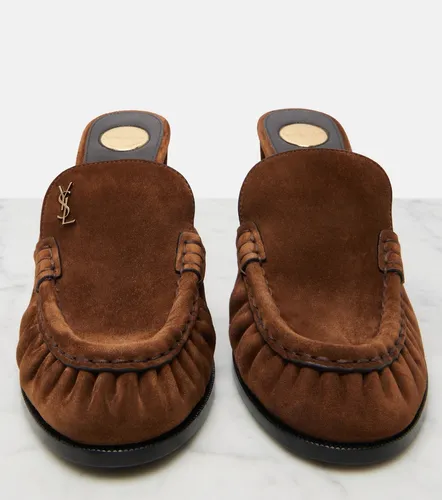Mules Le Loafer en daim - Saint Laurent - Modalova