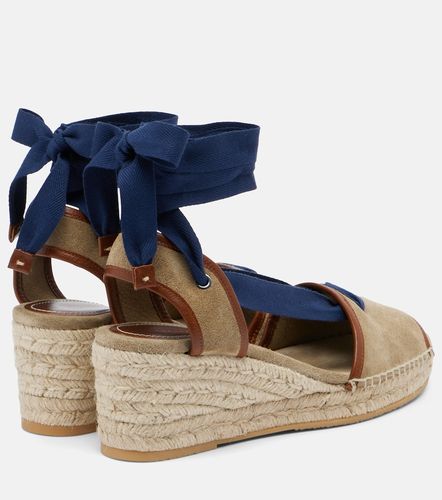 Espadrilles compensées Lola en daim - Versace - Modalova