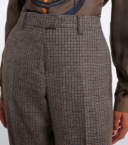 Pantalon droit en laine à carreaux - Etro - Modalova