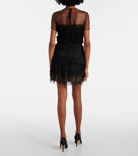 Robe Hayla en tulle et dentelle de Chantilly - Costarellos - Modalova