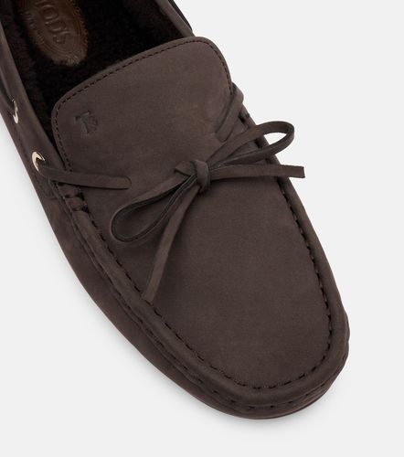 Mocassins Gommino en daim et shearling - Tod's - Modalova