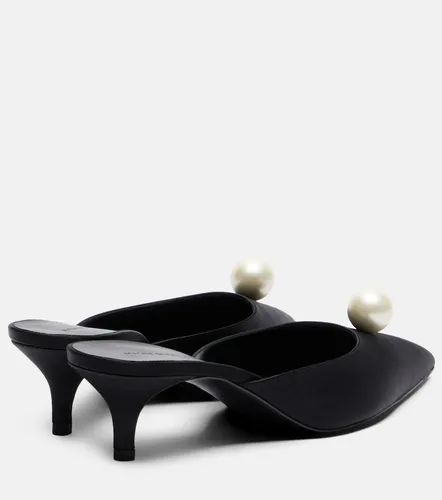 Mules en satin à perles fantaisie - Magda Butrym - Modalova