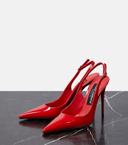Escarpins slingback DG en cuir verni - Dolce&Gabbana - Modalova