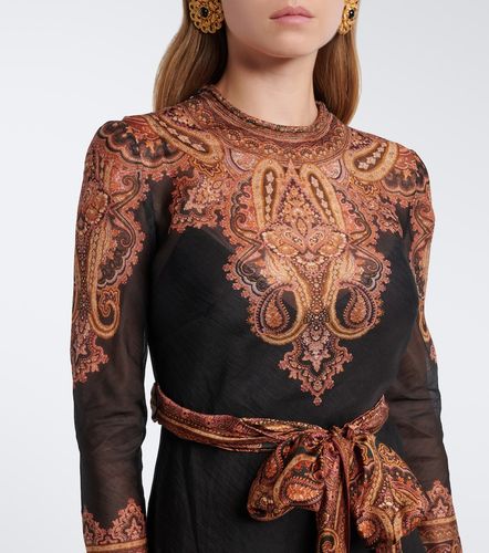 Robe longue Ascent en lin et soie - Zimmermann - Modalova