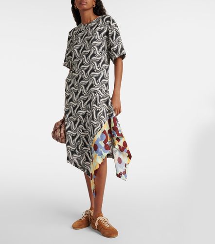 Robe midi asymétrique à imprimé - Dries Van Noten - Modalova