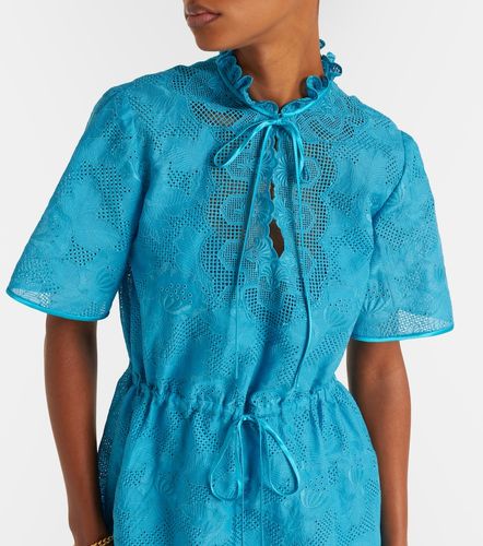 Robe longue en coton et dentelle - Valentino Garavani - Modalova