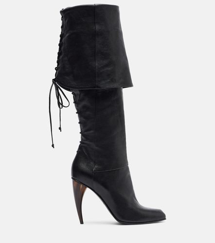 McQueen Bottes Horn Heel en cuir - McQueen - Modalova