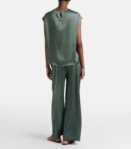 Pantalon large Isola en soie plissé - Asceno - Modalova