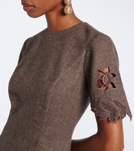 Robe midi en laine, soie et cachemire - Oscar de la Renta - Modalova