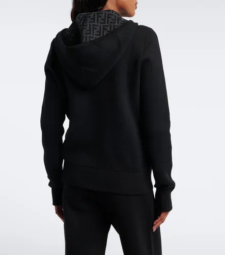 Sweat-shirt à capuche FF Zucca en cachemire mélangé - Fendi - Modalova