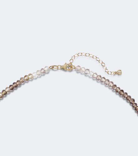 Collier à perles en or blanc 14 ct, labradorite et diamants - Sydney Evan - Modalova