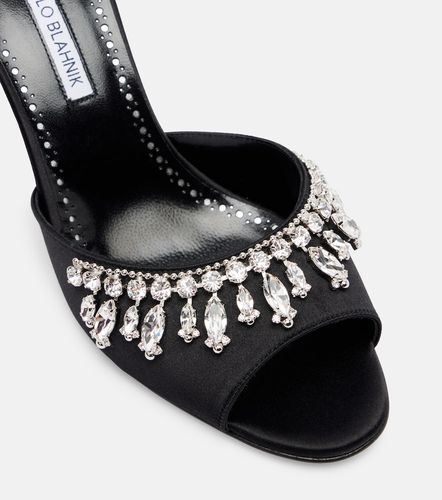 Mules Tulimu 70 en satin à ornements - Manolo Blahnik - Modalova