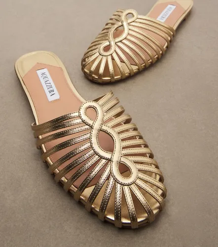 Mules Sweet Surrender en cuir métallisé - Aquazzura - Modalova