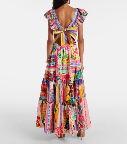 Robe longue en coton à découpes et ornements - Camilla - Modalova