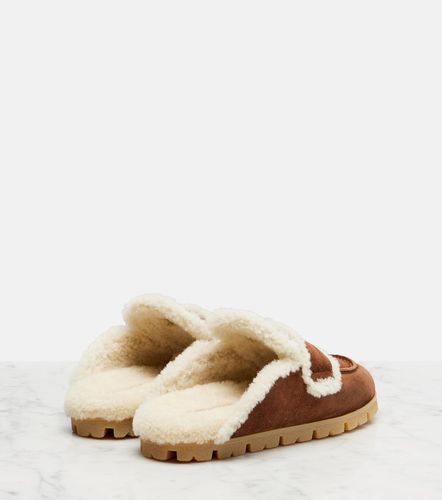 Prada Mules en daim et shearling - Prada - Modalova