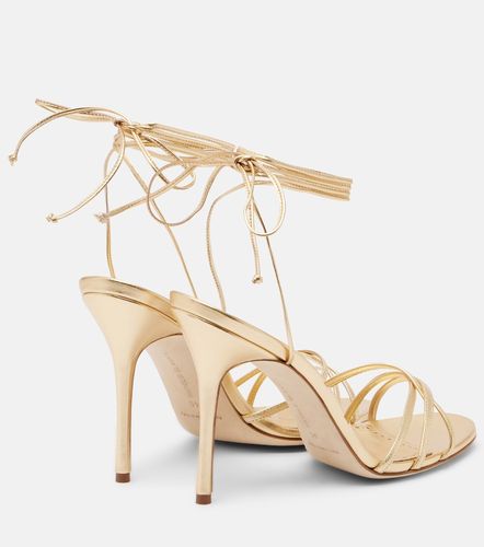 Sandales Leva 105 en cuir métallisé - Manolo Blahnik - Modalova