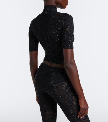 Top en dentelle de soie mélangée - Gucci - Modalova