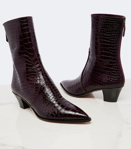 Bottines Brunswick en cuir façon croco - Aquazzura - Modalova
