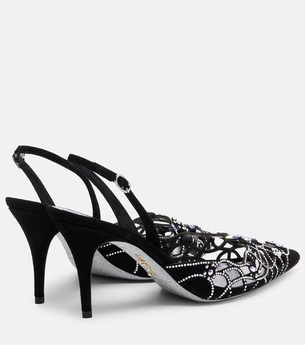 Escarpins slingback en daim à ornements - Rene Caovilla - Modalova