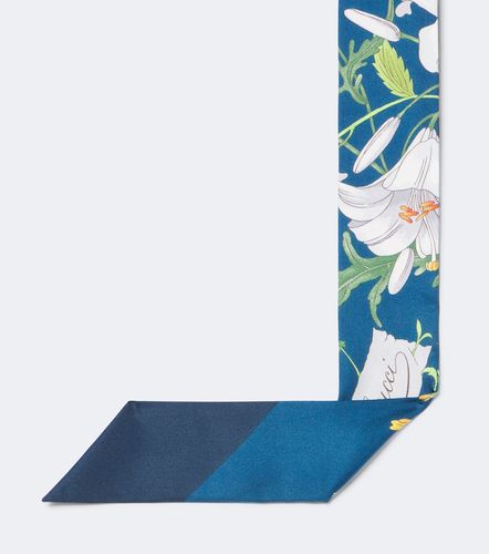 Foulard Flora en sergé de soie - Gucci - Modalova