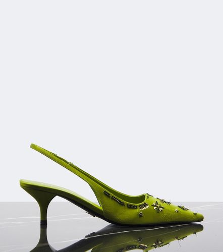 Escarpins slingback à ornements - Prada - Modalova