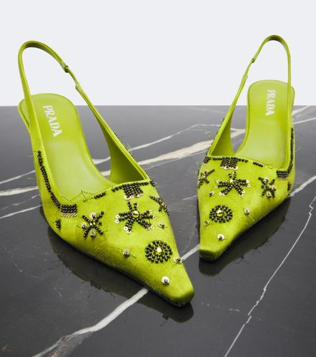 Escarpins slingback à ornements - Prada - Modalova