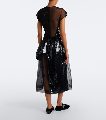 Robe midi à sequins et dentelle - Simone Rocha - Modalova