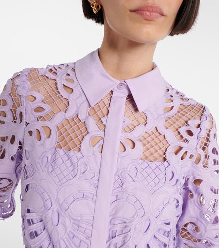 Robe longue en dentelle de coton - Self-Portrait - Modalova
