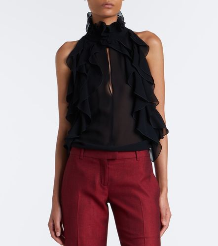 McQueen Top en soie à volants - McQueen - Modalova