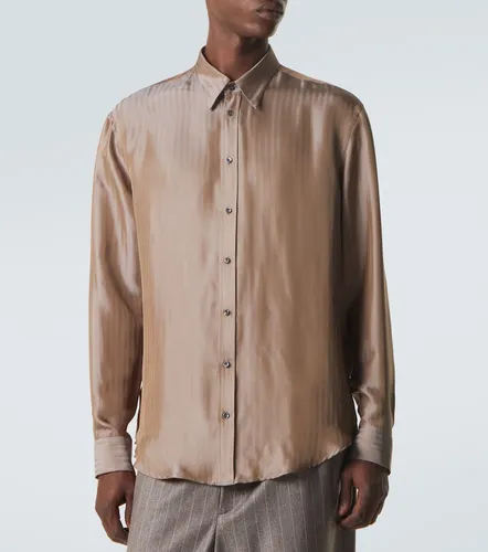 Chemise en viscose et soie mélangées - Giorgio Armani - Modalova