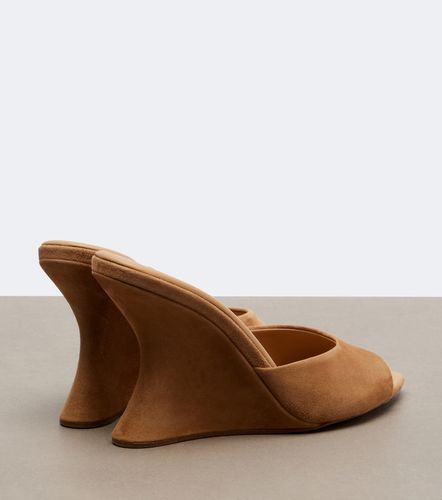 Mules compensées Bisous en daim - Aquazzura - Modalova
