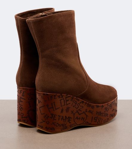 Chloé Bottes compensées Maxime en daim - Chloe - Modalova
