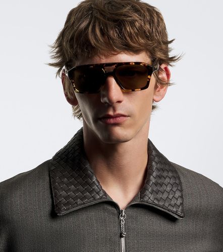 Lunettes de soleil carrées navigateur - Bottega Veneta - Modalova