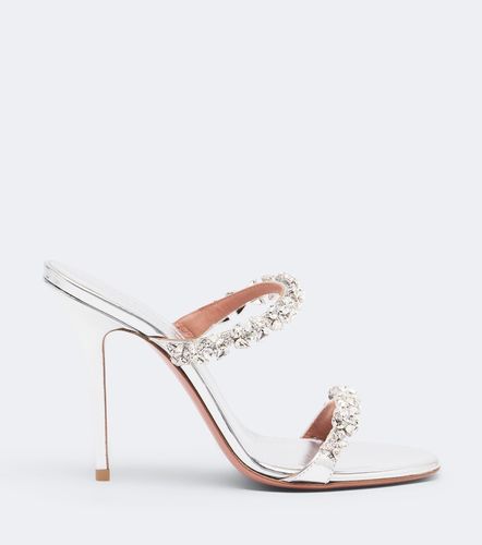 Mules Elizabeth en cuir métallisé - Amina Muaddi - Modalova