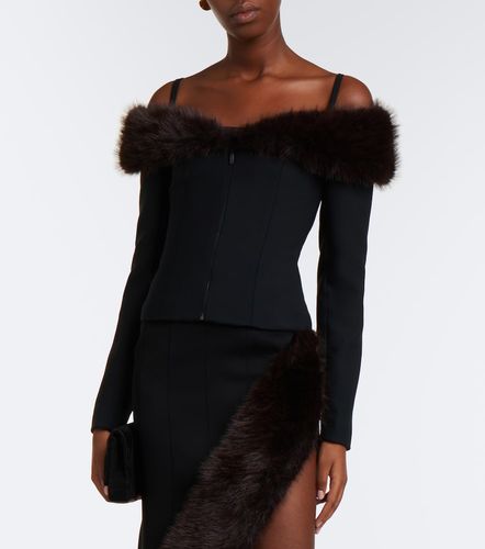 Top zippé en laine mélangée - David Koma - Modalova