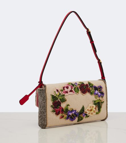 Sac porté épaule DeVain Small à perles et fleurs - Valentino Garavani - Modalova