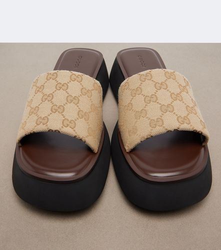 Gucci Mules compensées en toile GG - Gucci - Modalova