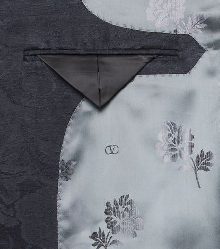Blazer en jacquard de lin et soie - Valentino Garavani - Modalova
