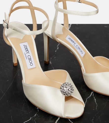 Sandales Sacora 85 en satin à ornements - Jimmy Choo - Modalova