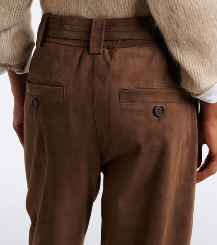 Pantalon fuselé en daim - Brunello Cucinelli - Modalova